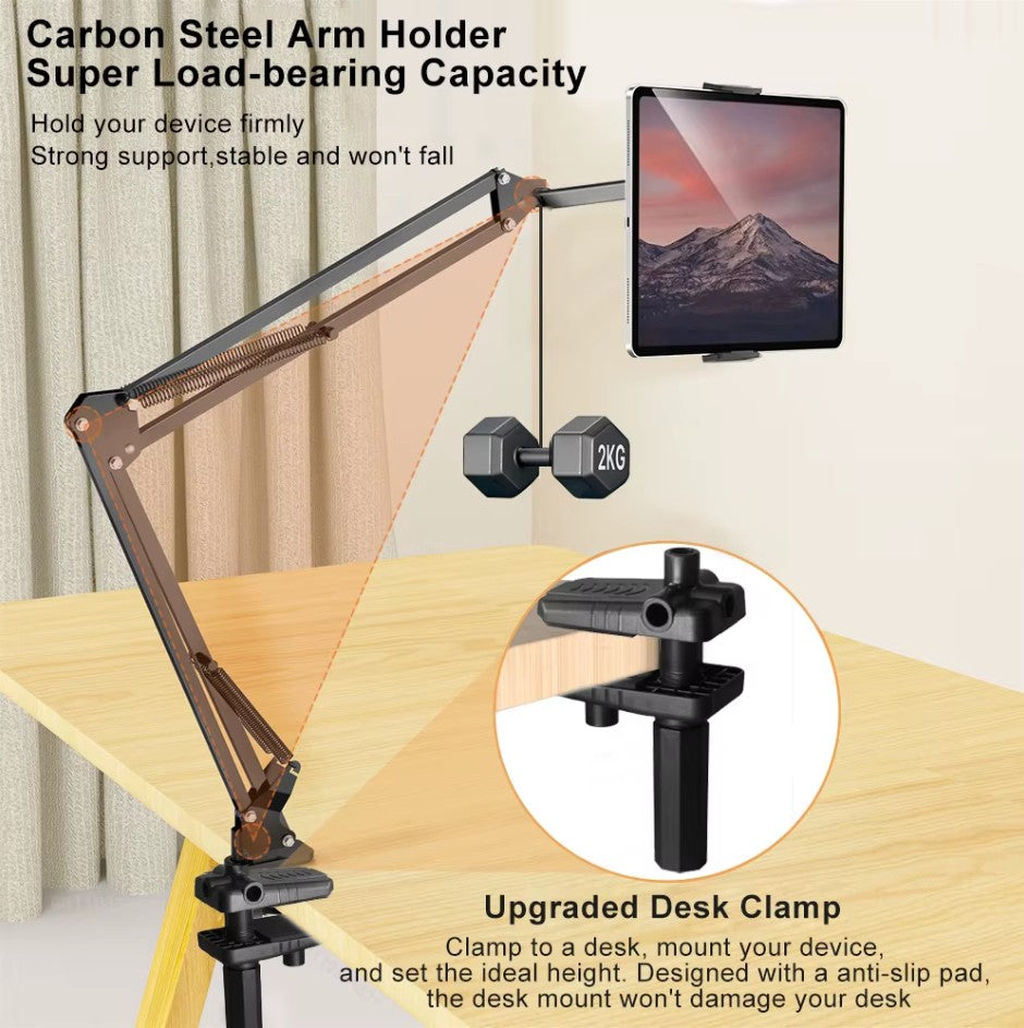 HomeStuffUtopiaâ„¢ Adjustable Long Arm Metal Phone Holder