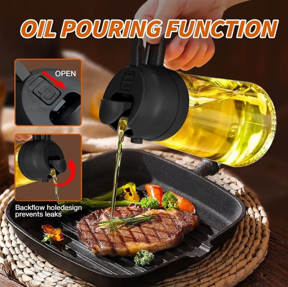 HomeStuffUtopia™ 2 in 1 Olive Oil Dispenser and Oil Sprayer