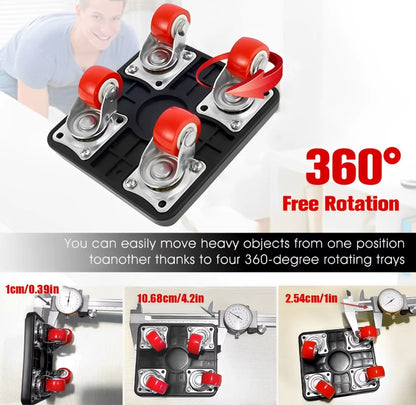 HomeStuffUtopia™ Furniture 360° Roller Set with Lifter Tool