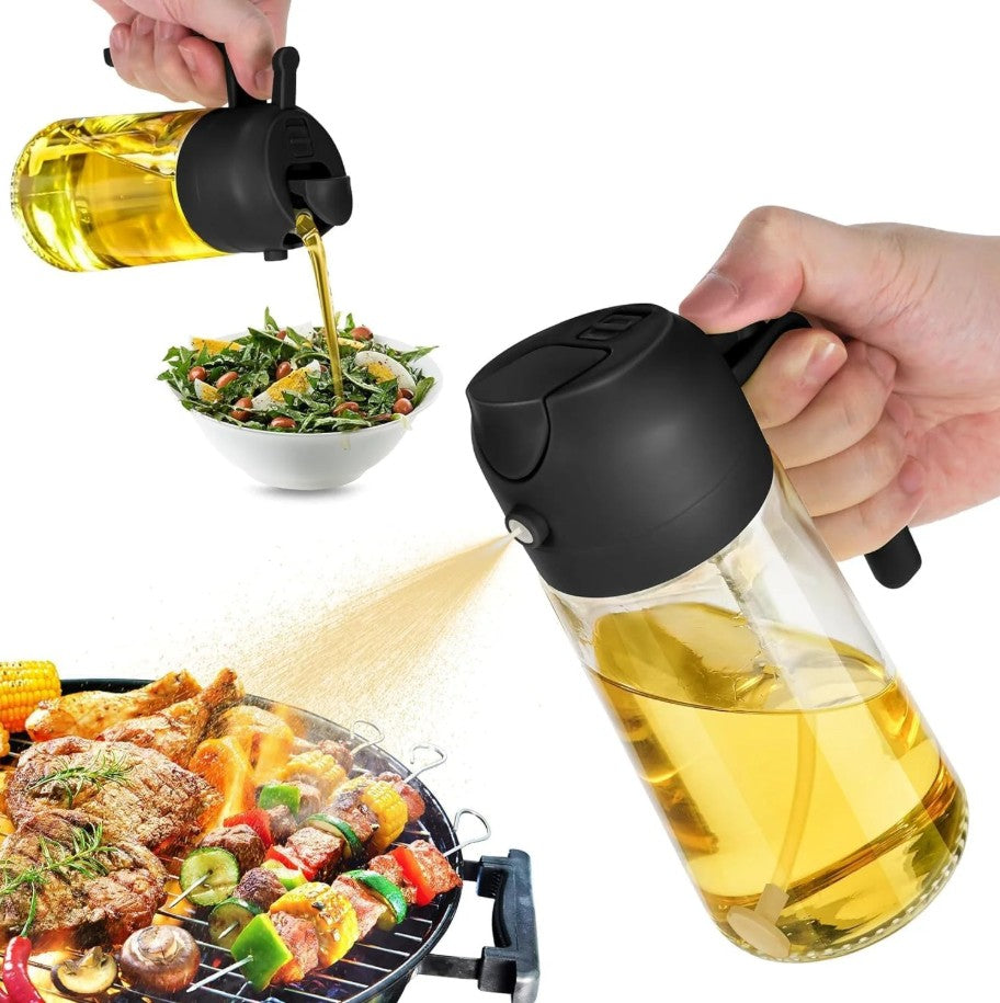 HomeStuffUtopia™ 2 in 1 Olive Oil Dispenser and Oil Sprayer