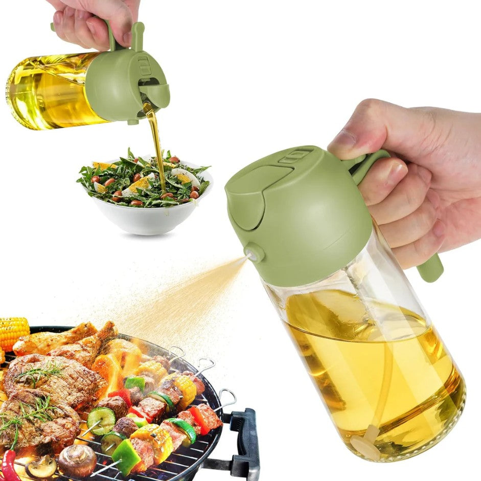 HomeStuffUtopia™ 2 in 1 Olive Oil Dispenser and Oil Sprayer