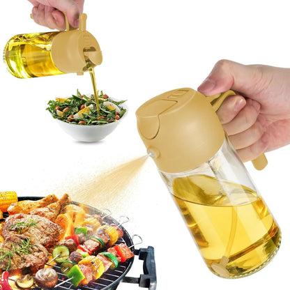 HomeStuffUtopia™ 2 in 1 Olive Oil Dispenser and Oil Sprayer