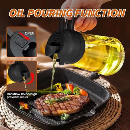 HomeStuffUtopia™ 2 in 1 Olive Oil Dispenser and Oil Sprayer